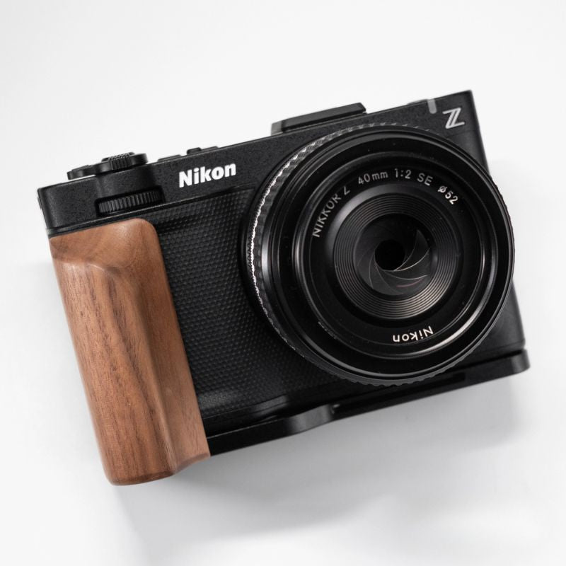 norihiko Nikon ZR Ergonomic Wood Grip (Arca-Swiss L-Plate) - iWoodStore.com