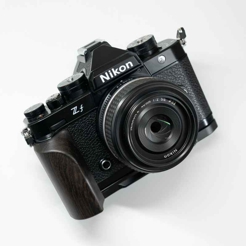 Elegant Wooden Handgrip for Nikon Zf | WG Design – Arca Compatible