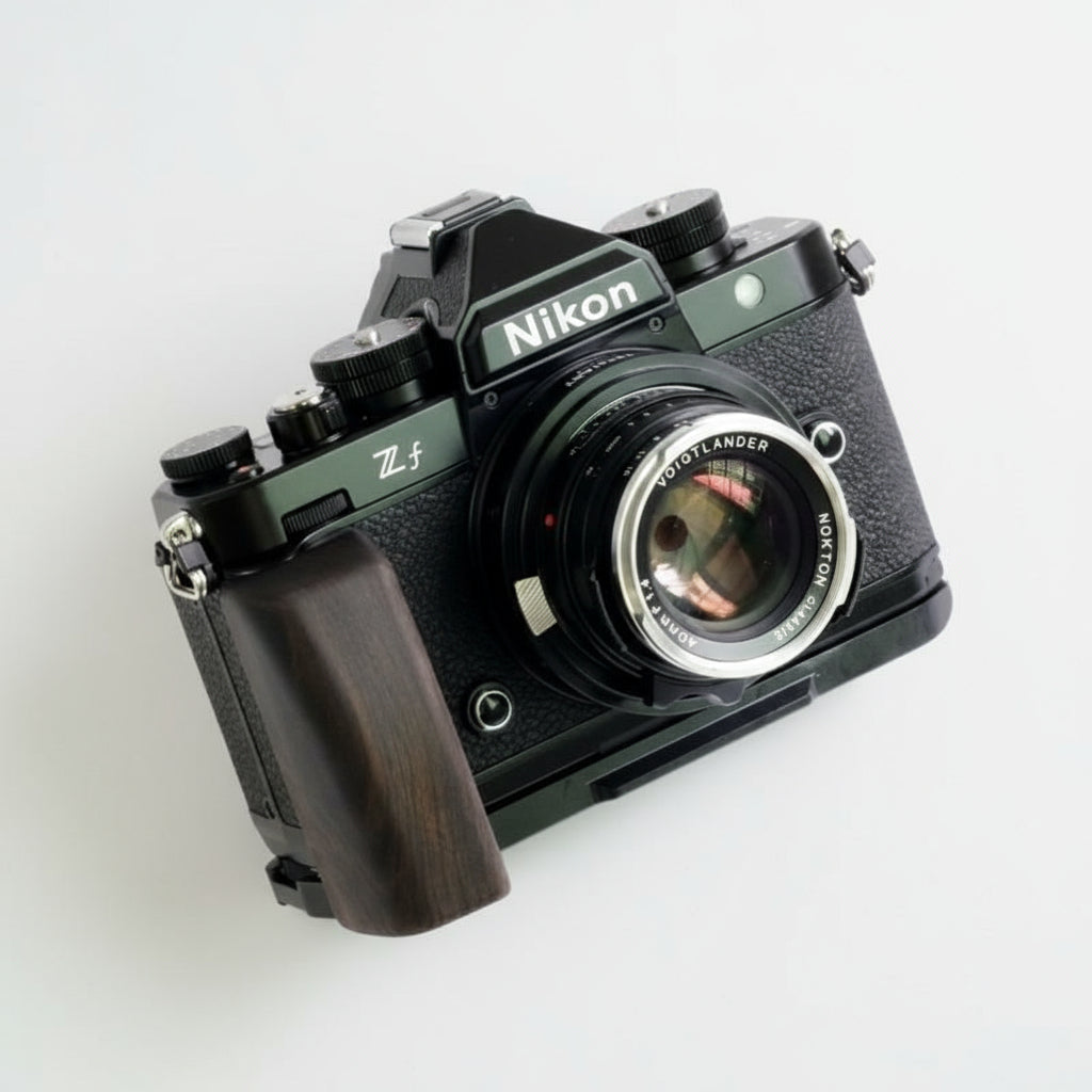 大きな手のための拡張 Nikon ZF グリップ 📷 本物の木製 🌲