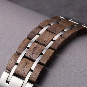 Experience Unparalleled Comfort and Style with the Walnut Silver Apple Watch Band