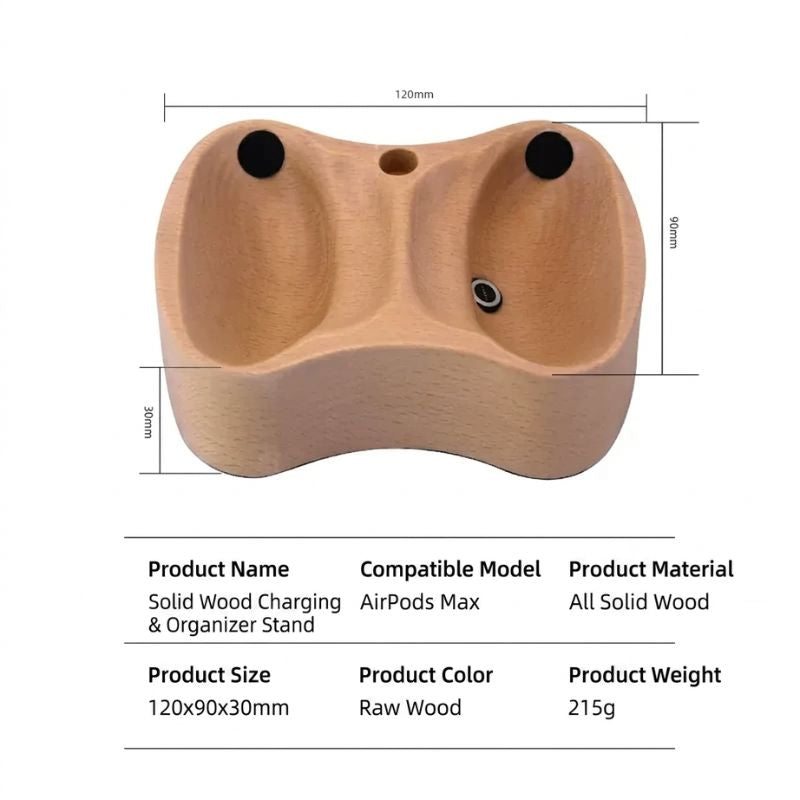 AirPods Max Charging Stand Wood - iWoodStore