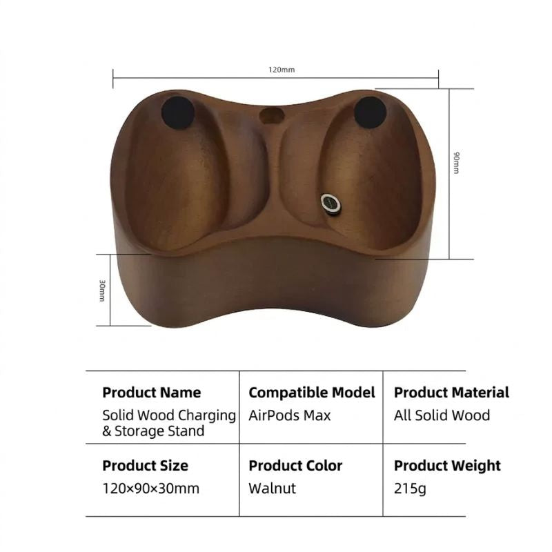 AirPods Max Charging Stand Wood - iWoodStore