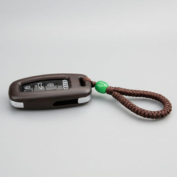 Audi Ebony Wood Key Case | Premium Fob Cover for A6, Q5, Q7, Q6 e-tron iwoodstore