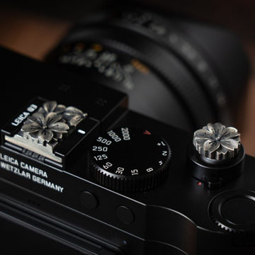 Leica Fujifilm Shutter Button Hot Shoe Cover Silver Sakura