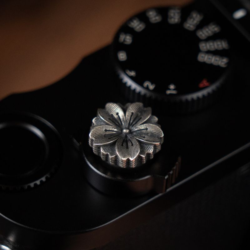 Beautiful Sakura Series Handmade 925 Sterling Silver Leica Fujifilm Shutter Button Hot Shoe Cover iwoodstore