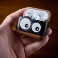 Big-Eye Minion Handmade Leather Wood AirPods Pro Case iWoodStore