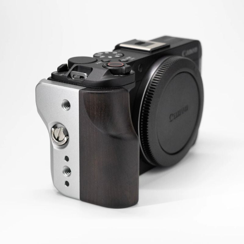 Wooden Side Grip for Canon EOS R50V | Premium ARRI Camera Handle