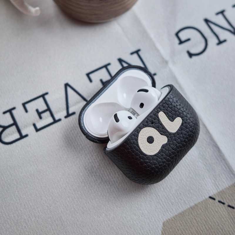 Handmade Personalized Leather AirPods Pro 3 Case - Custom Initials