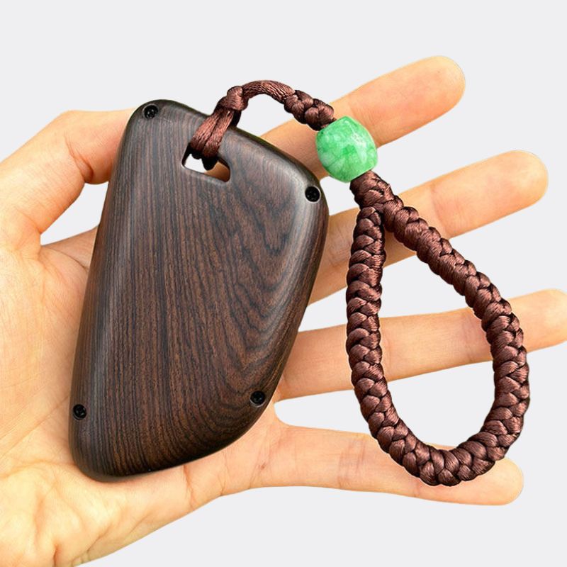 Dark ebony wood key case cover for BMW X1 X2 X3 X5 X7 1 3 5 Series models