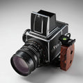 Ergonomic Wood Grip for Mamiya RZ/RB, Hasselblad 203/205 & Contax 645 (Arca-Swiss L-Plate)