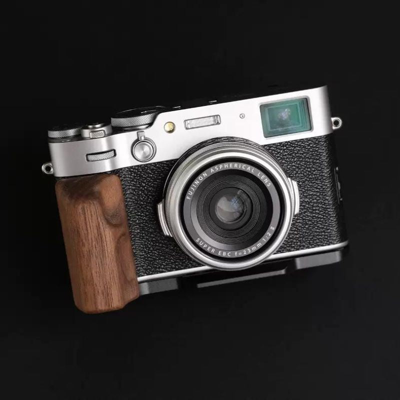 Fuji X100VI Grip Handle Fujifilm x100vi dark ebony wood grip x100vi handgrip MS design iwoodstore