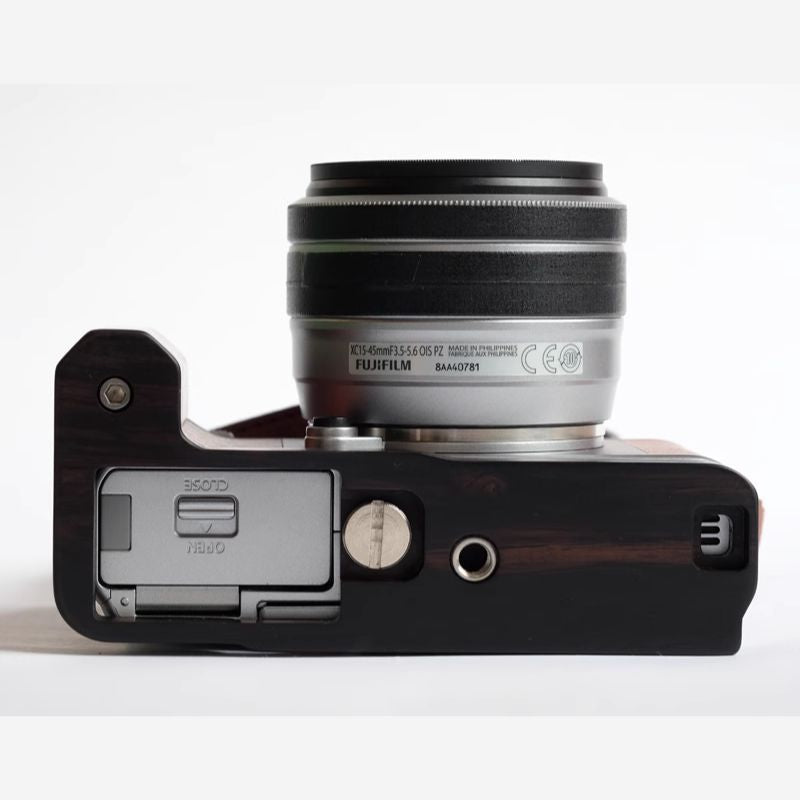 Fuji XA5 Hand Grip Wood handle Fujifilm X-A5 dark ebony color camera grip full body wooden handle grip
