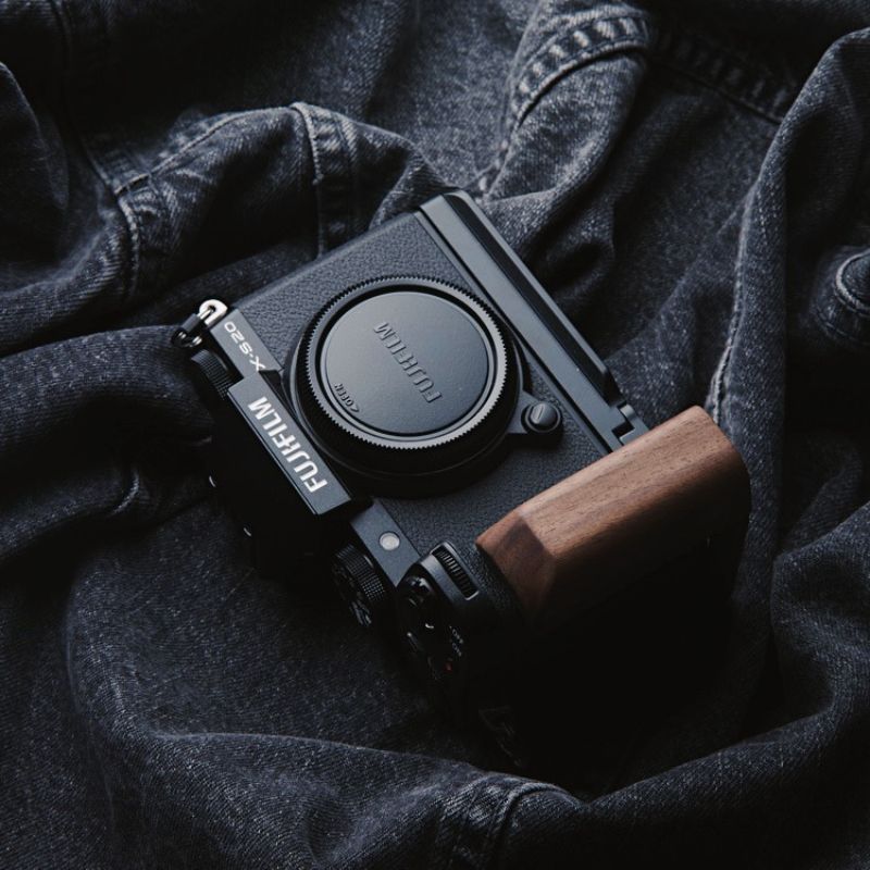 Fuji XS20 Hand Grip Wood handle Fujifilm X-S20 brown walnut dark ebony rosewood color camera grip