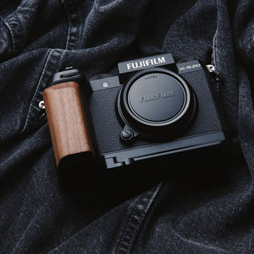 Fuji XS20 Hand Grip Wood handle Fujifilm X-S20 brown walnut dark ebony rosewood color camera grip
