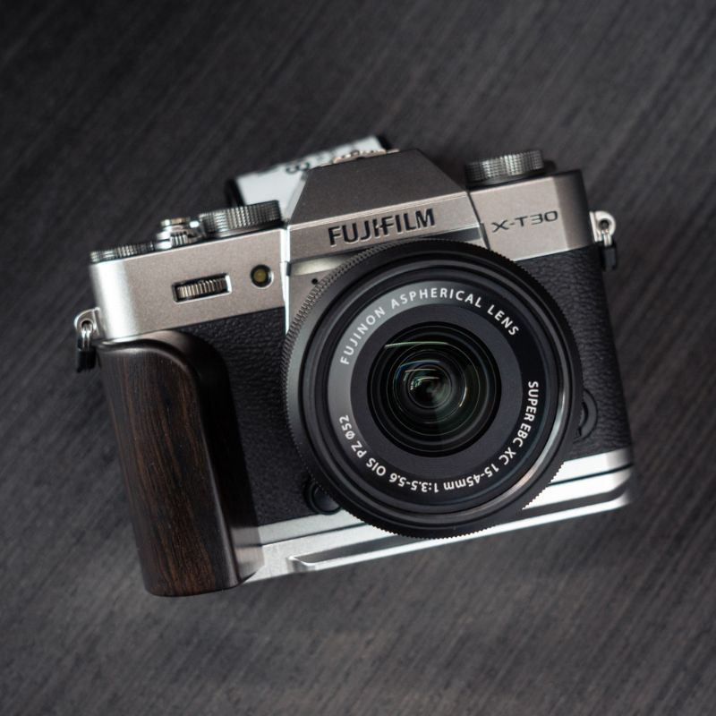 Fuji XT30II Grip X-T30 XT20 YW Design XT30 Second Generation Handgrip Handle Fujifilm Dark Ebony Brown Walnut Rosewood iwoodstore