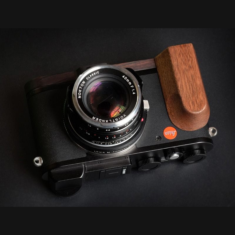 Handmade Leica CL Grip Handle Handgrip for Leica CL wooden grip dark ebony brown walnut rosewood