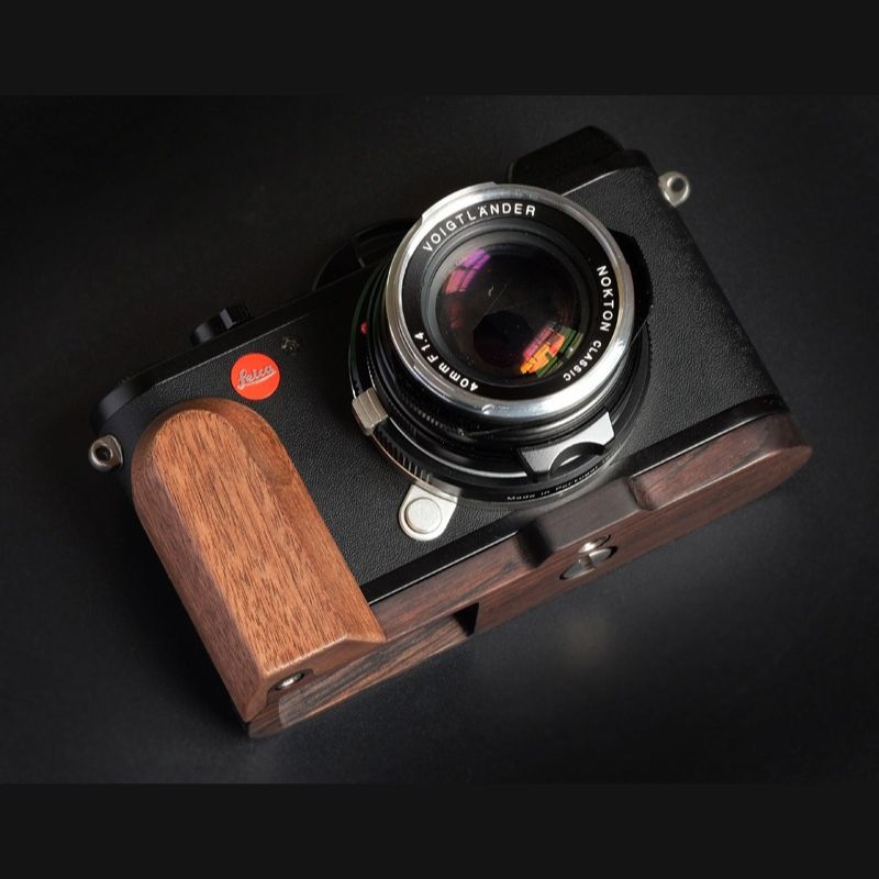 Handmade Leica CL Grip Handle Handgrip for Leica CL wooden grip dark ebony brown walnut rosewood