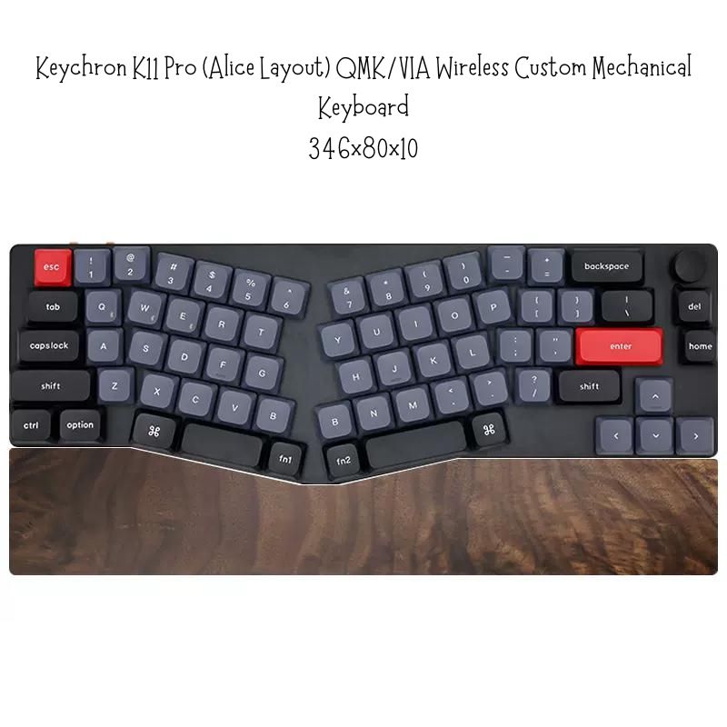 Keychron K11 Pro Alice Mechanical Keyboard Palm Rest Wrist Rest Wrist Rest Support Keychron K11 Pro (Alice Layout) QMK/VIA Wireless Custom Mechanical Keyboard