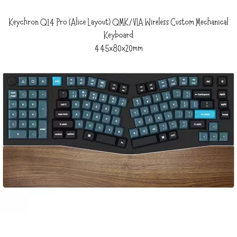 Keychron Q14 Pro Alice Mechanical Keyboard Palm Rest Wrist Rest Wrist Rest Support Keychron Q14 Pro (Alice Layout) QMK/VIA Wireless Custom Mechanical Keyboard