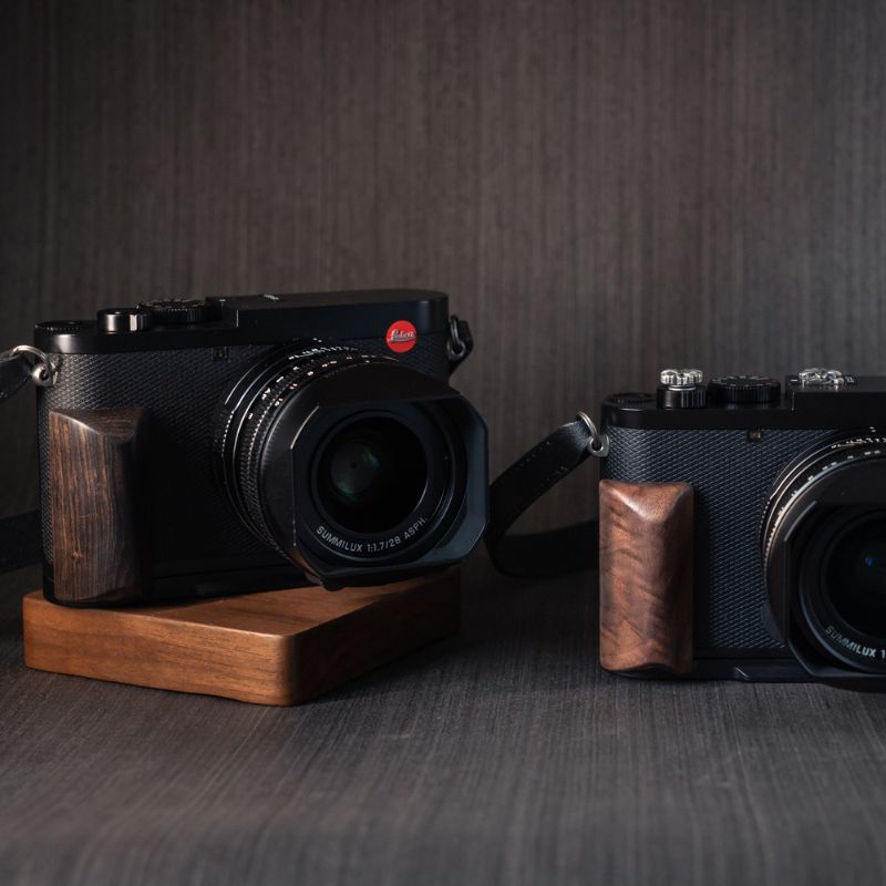 Leica Q3 Q2 Grip Wooden Handgrip for Q3 Q2 Leica Brown Walnut Dark Ebony