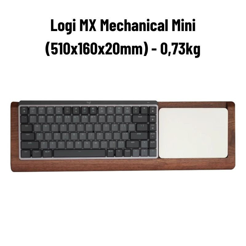 Logi MX Keyboard Tray with Apple Magic TrackPad Mechanical Keyboard Palm Rest Support