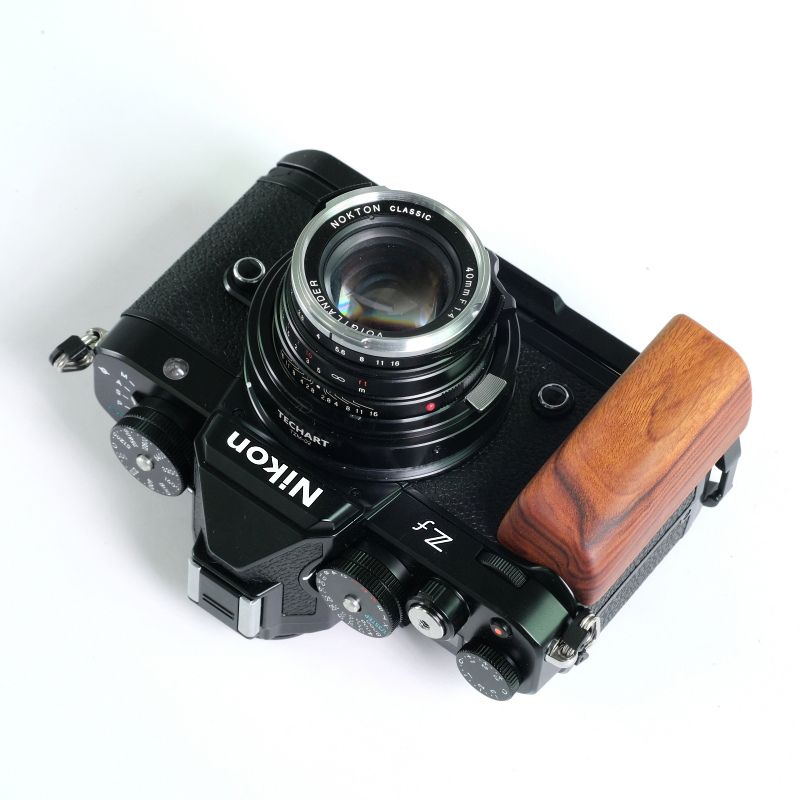 Nikon ZF grip camera retro solid wood handle handle lightweight design with quick release plate walnut ebony rosewood Nikon Zf for large hands