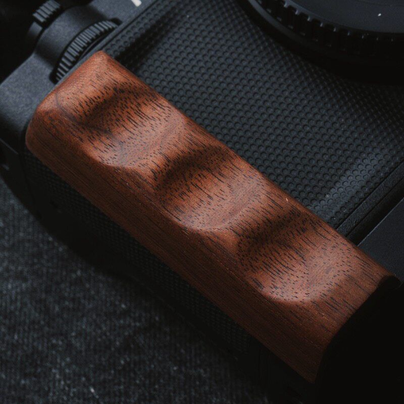 Nikon ZR Ergonomic Wooden Hand Grip | Handmade Walnut & Ebony