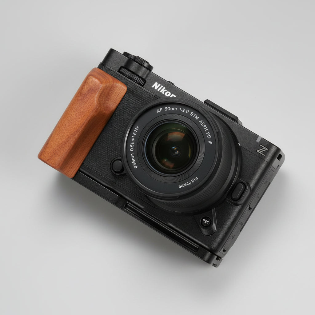Nikon ZR Ergonomic Wood Grip (Arca-Swiss L-Plate) - iWoodStore.com
