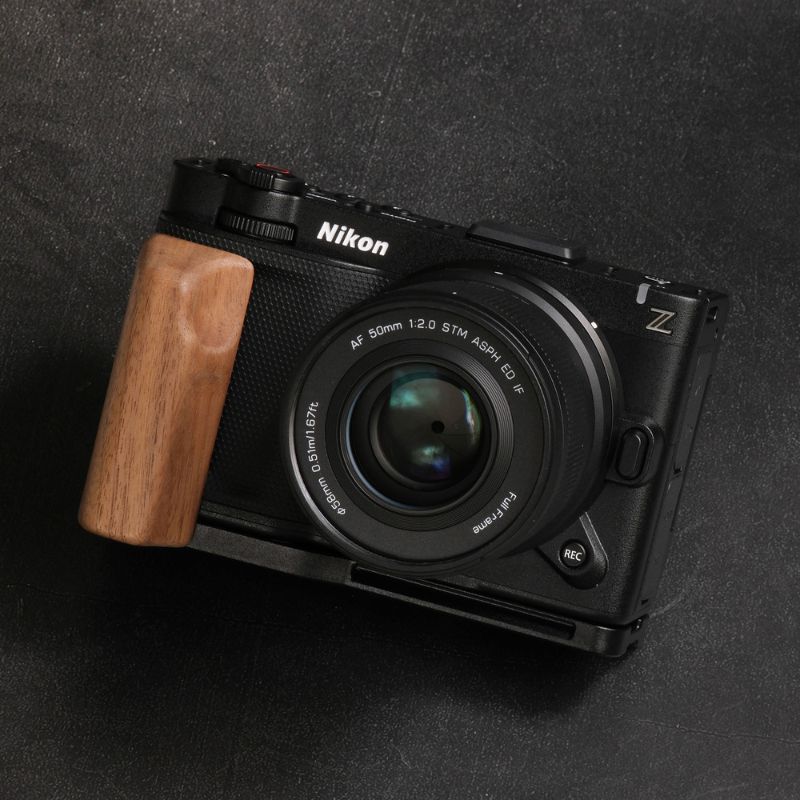Nikon ZR Ergonomic Wood Grip (Arca-Swiss L-Plate) - iWoodStore.com