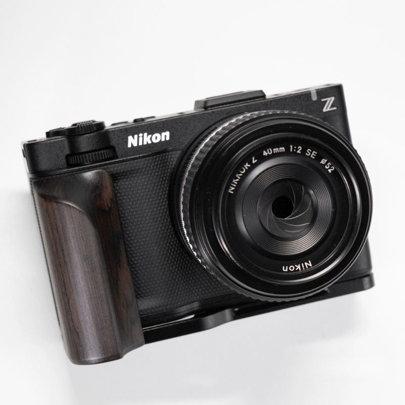 Nikon ZR Ergonomic Wood Grip (Arca-Swiss L-Plate) - iWoodStore.com