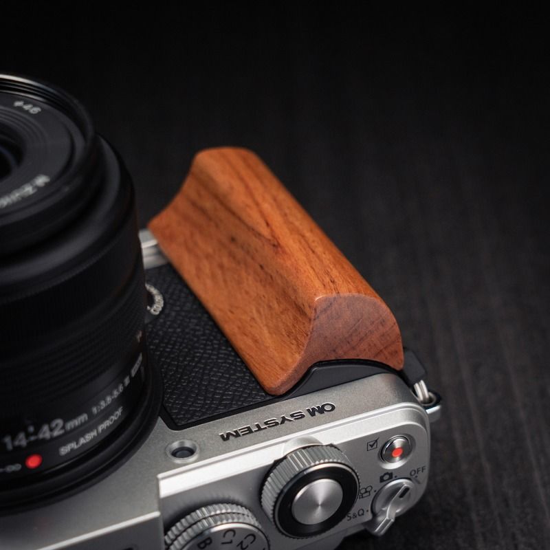 YW Design Handcrafted Wooden Grip for OM-System PEN