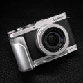 Wooden Hand Grip & Baseplate for Panasonic LUMIX L10 Black Walnut & Ebony