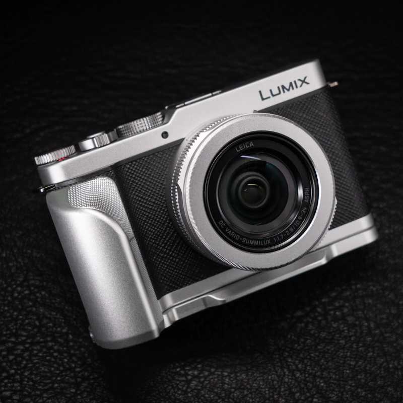 Wooden Hand Grip & Baseplate for Panasonic LUMIX L10 Black Walnut & Ebony