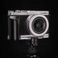 Wooden Hand Grip & Baseplate for Panasonic LUMIX L10 Black Walnut & Ebony
