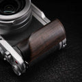 Wooden Hand Grip & Baseplate for Panasonic LUMIX L10 Black Walnut & Ebony