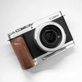 Wooden Hand Grip & Baseplate for Panasonic LUMIX L10 Black Walnut & Ebony