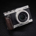 Wooden Hand Grip & Baseplate for Panasonic LUMIX L10 Black Walnut & Ebony