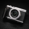 Wooden Hand Grip & Baseplate for Panasonic LUMIX L10 Black Walnut & Ebony