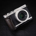 Wooden Hand Grip & Baseplate for Panasonic LUMIX L10 Black Walnut & Ebony