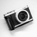 Wooden Hand Grip & Baseplate for Panasonic LUMIX L10 Black Walnut & Ebony