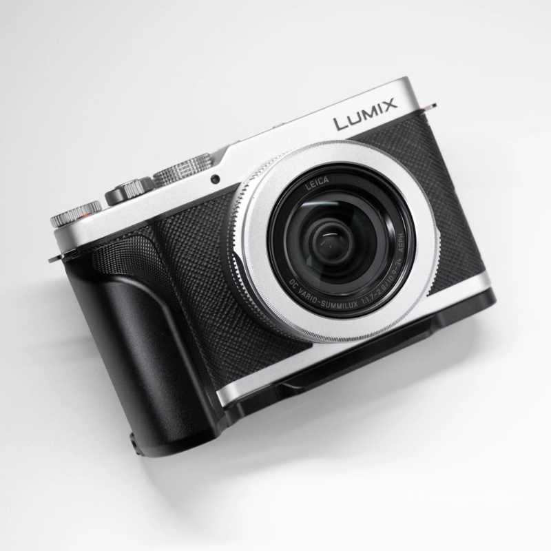 Wooden Hand Grip & Baseplate for Panasonic LUMIX L10 Black Walnut & Ebony