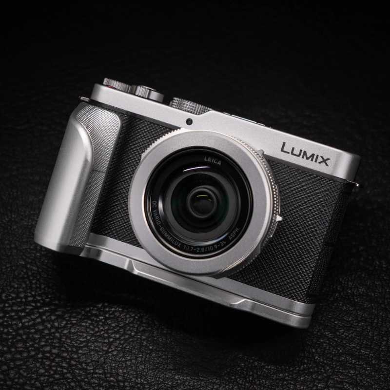 Wooden Hand Grip & Baseplate for Panasonic LUMIX L10 Black Walnut & Ebony