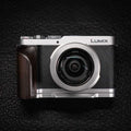 Wooden Hand Grip & Baseplate for Panasonic LUMIX L10 Black Walnut & Ebony
