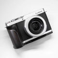 Wooden Hand Grip & Baseplate for Panasonic LUMIX L10 Black Walnut & Ebony
