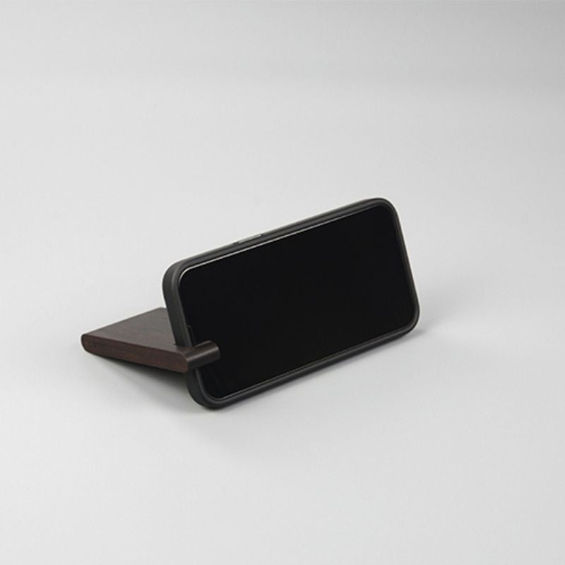 Portable Laptop Stand Holder for Tablet or Smarphone Dark Ebony Wood