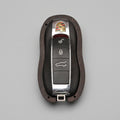 Premium Dark Ebony Sandalwood Key Fob Case for Porsche Macan Panamera Cayenne iWoodStore