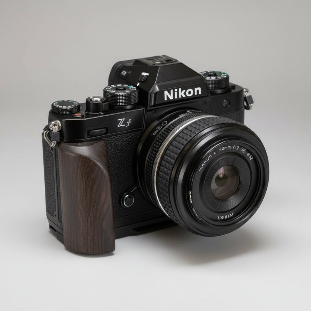 m1 ワンドロップ Nikon Zf Wood Grip | Ergonomic Handgrip with Arca-Swiss Plate