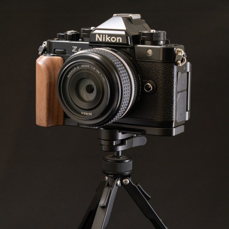 Premium Wooden Handgrip for Nikon Zf | Ergonomic L-Shape with Arca-Swiss Base iwoodstore