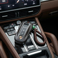 Premium Dark Ebony Sandalwood Key Fob Case for Porsche Macan Panamera Cayenne iWoodStore