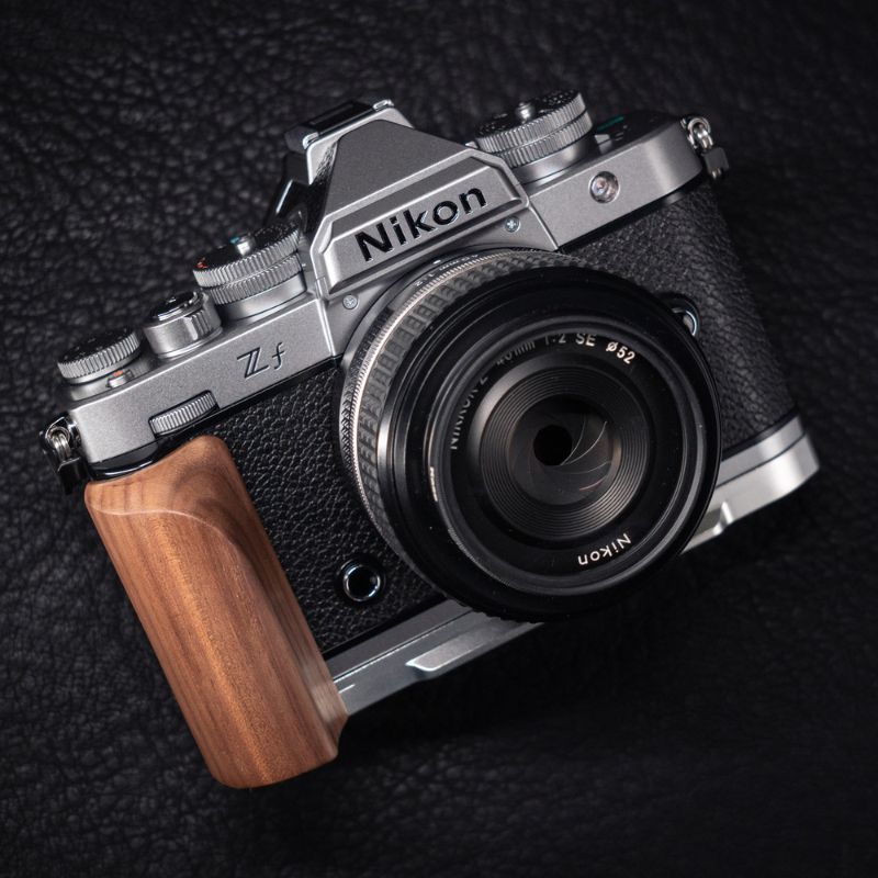 Nikon Zf Wood Grip | Ergonomic Handgrip with Arca-Swiss Plate
